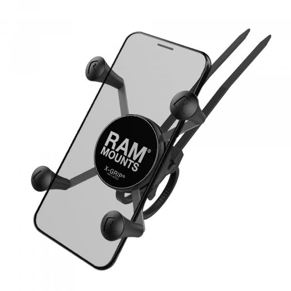 RAM Mounts EZ-On Lenker-Halterung mit X-Grip Halteklammer für kleine Smartphones RAP-274-1-UN7U